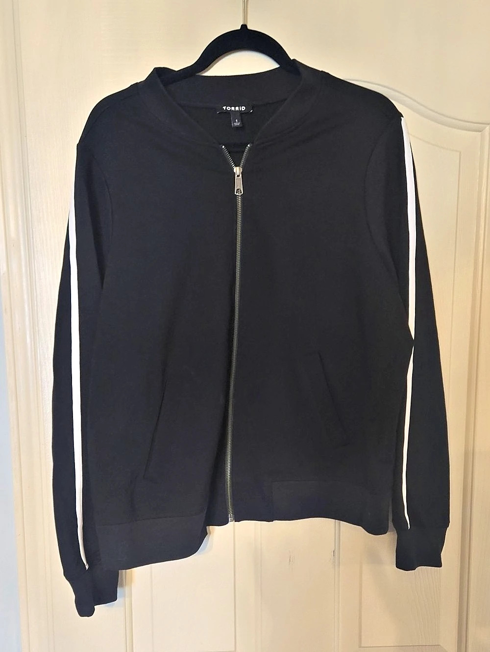 Torrid Black Zip Front Track Jacket Like New